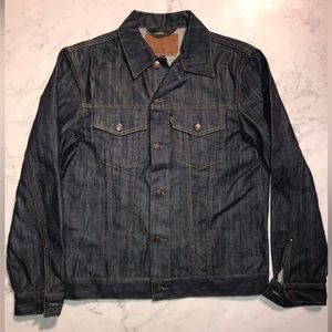 Deus Ex Machina Dark Rinse Denim Trucker Jean Jacket Mens Medium M